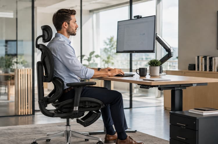Leitfaden zur Büroergonomie: So schaffen Sie einen komfortableren und produktiveren Computerarbeitsplatz