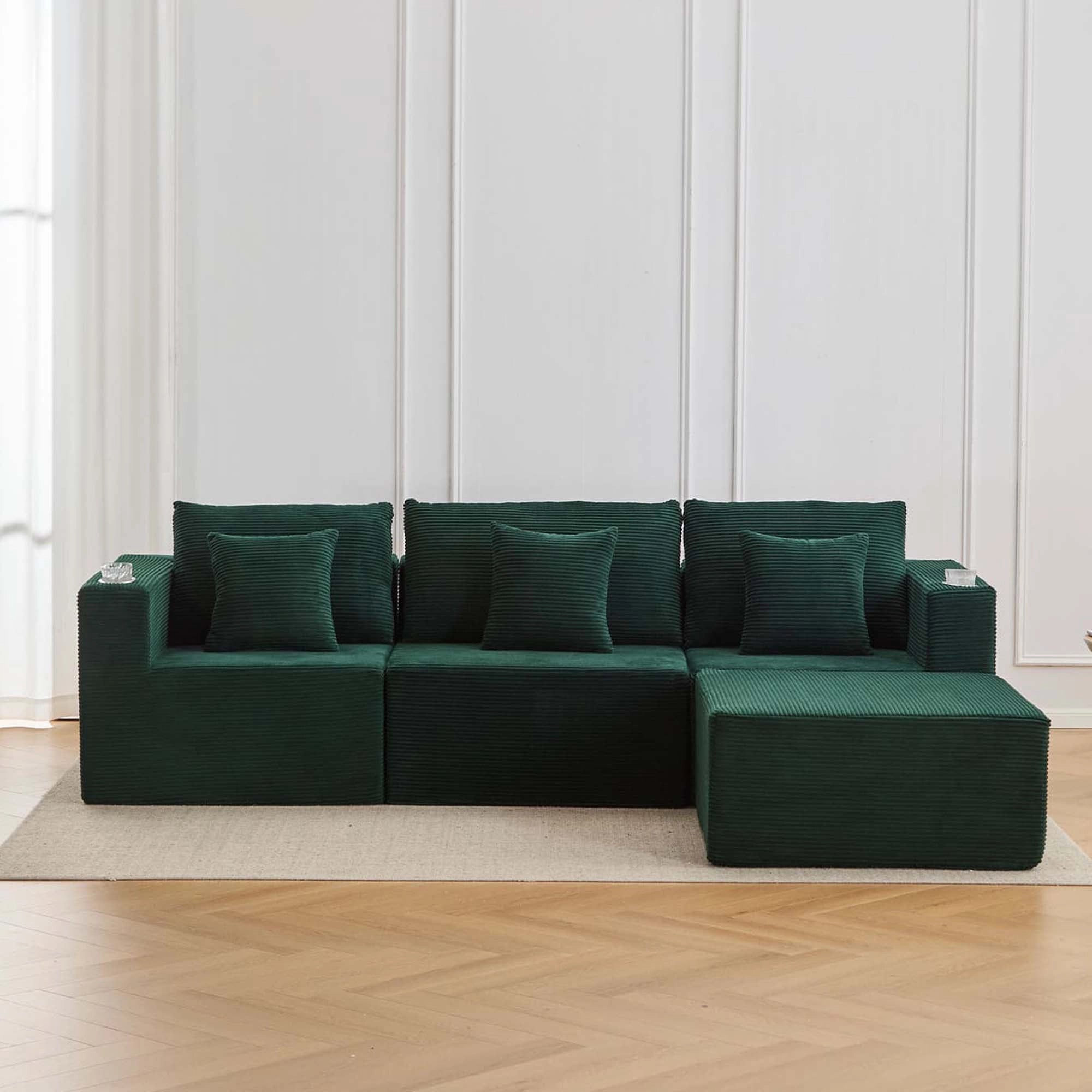 Hestia Komprimiertes Modulares Sofa mit Getränkehaltern & Stauraum