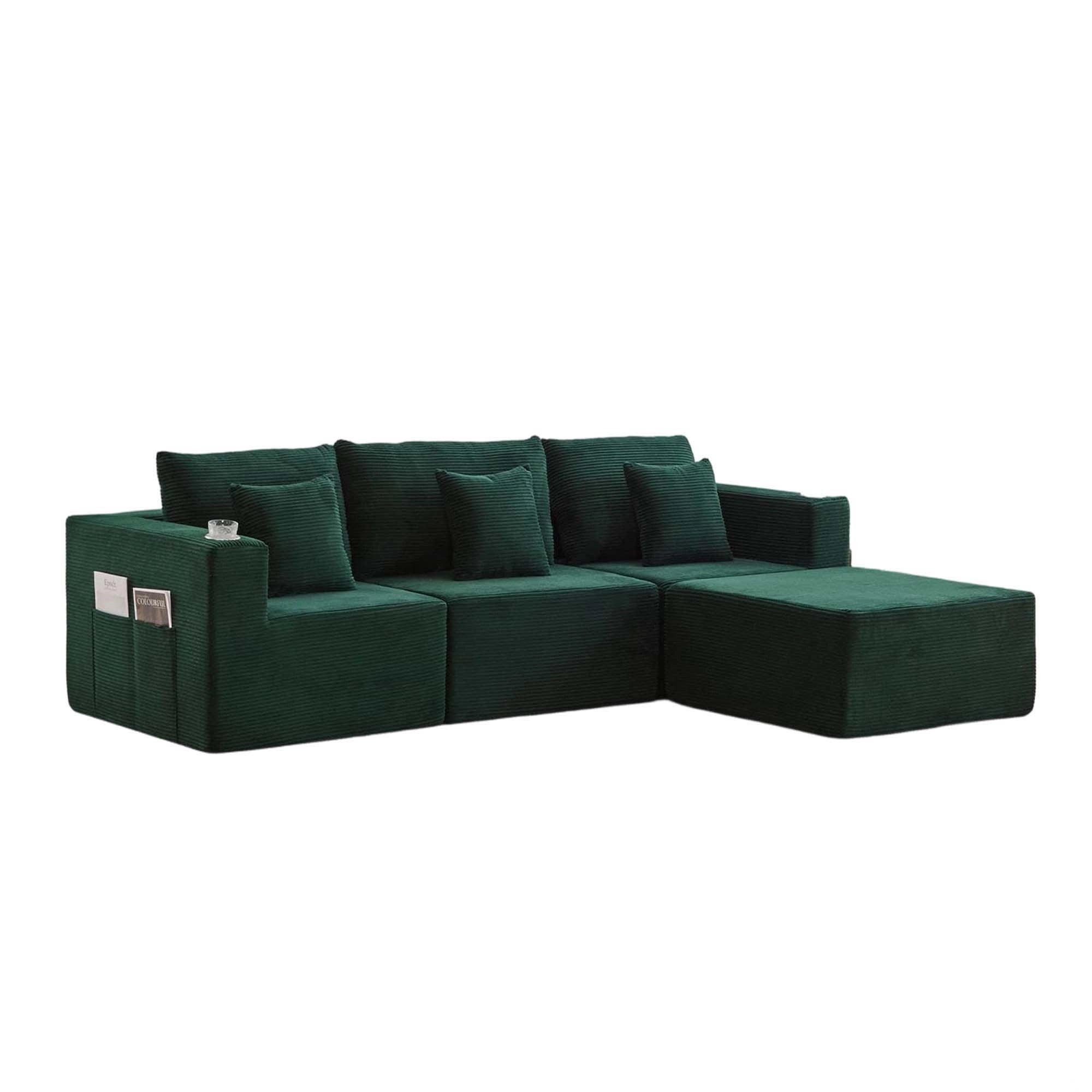 Hestia Komprimiertes Modulares Sofa mit Getränkehaltern & Stauraum