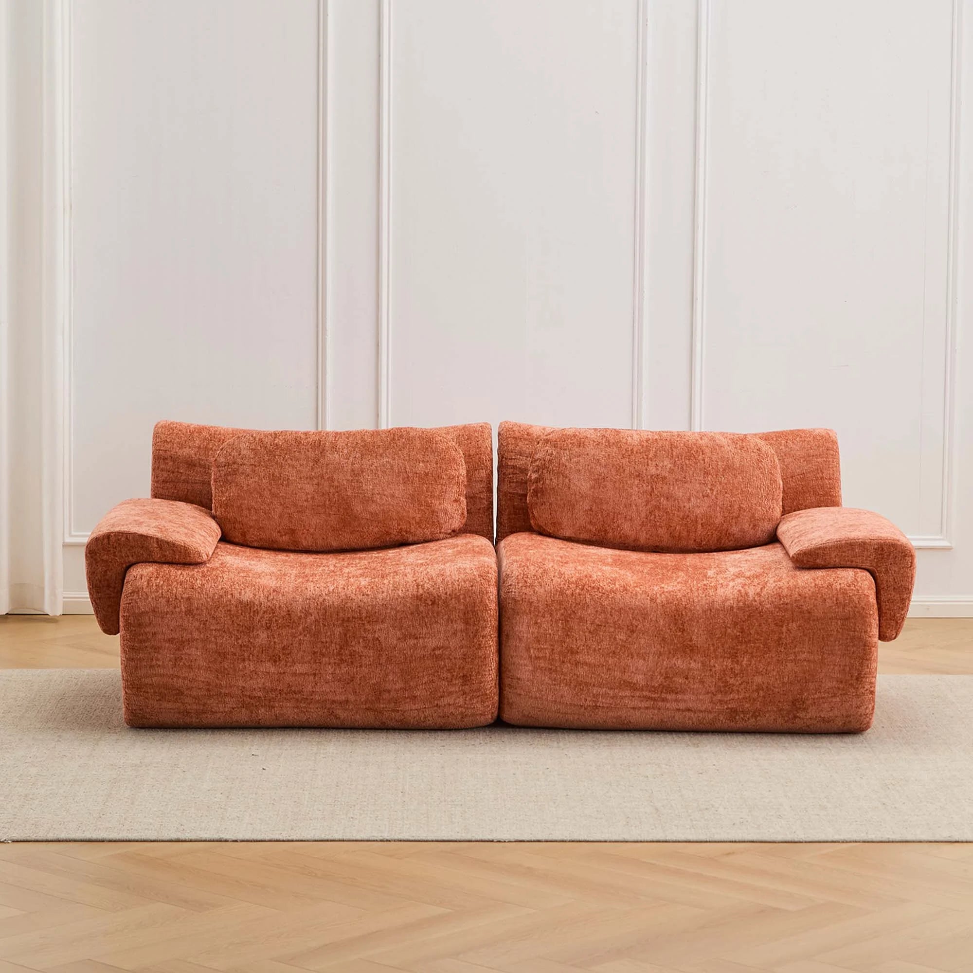 Nephele 2-Sitzer Komprimiertes Sofa mit Wellenform-Design