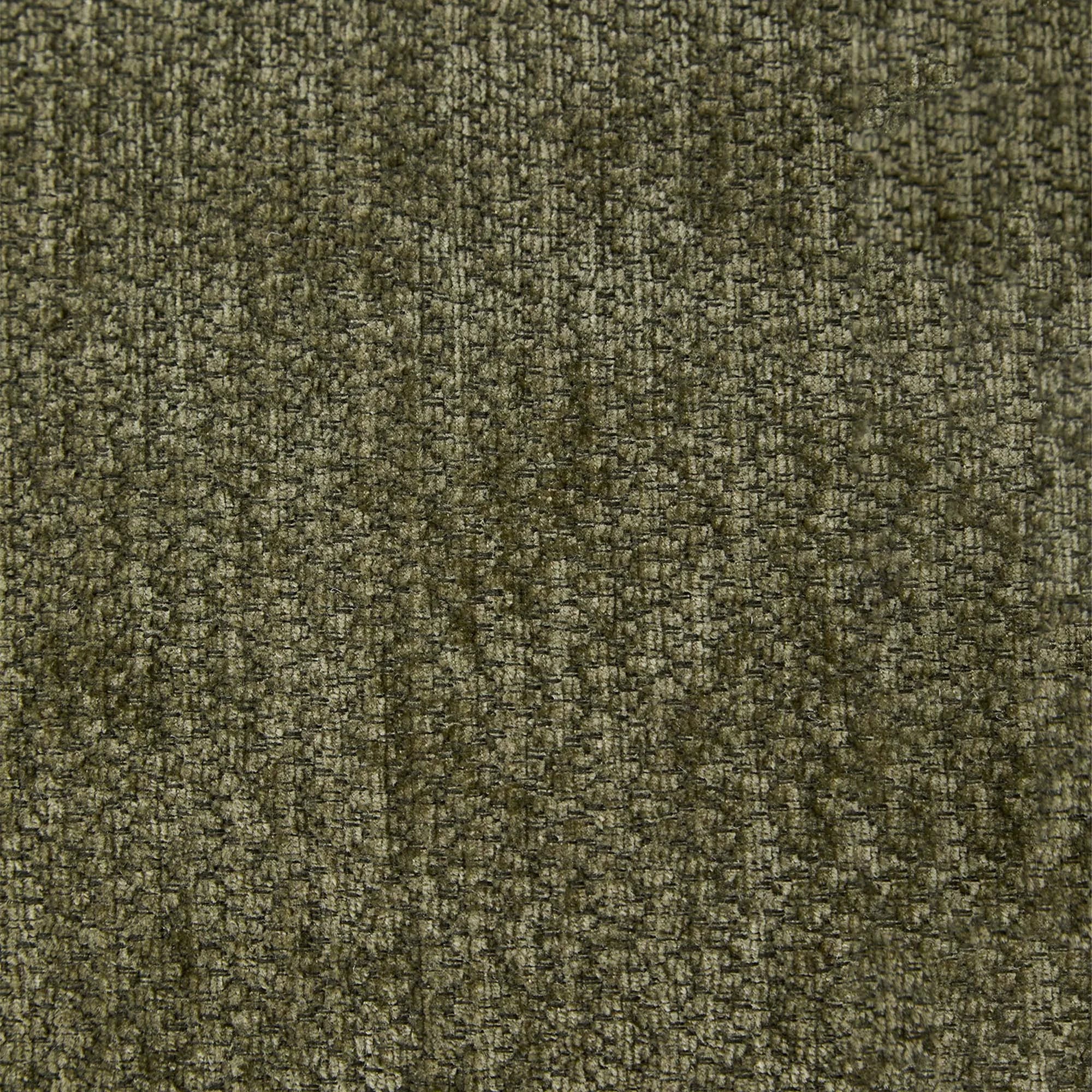Chenille-Stoffmuster in Olivgrün als Texturansicht