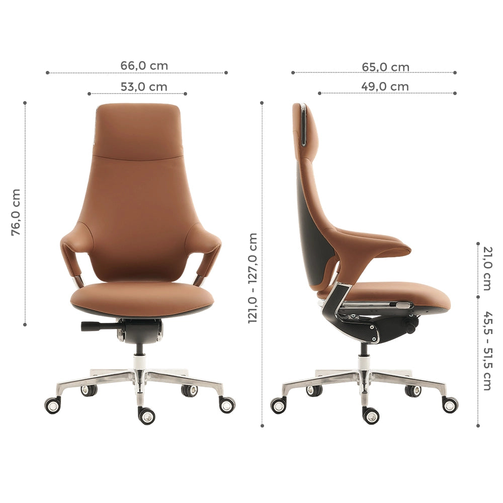 Nigel Premium Lederstuhl mit weichem Sitzgefühl