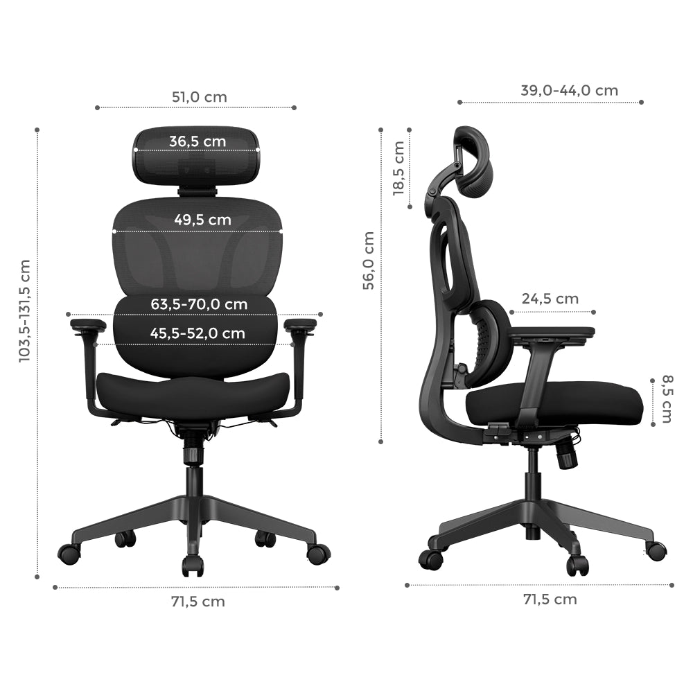 S3 Ergonomischer Bürostuhl mit buntem Design