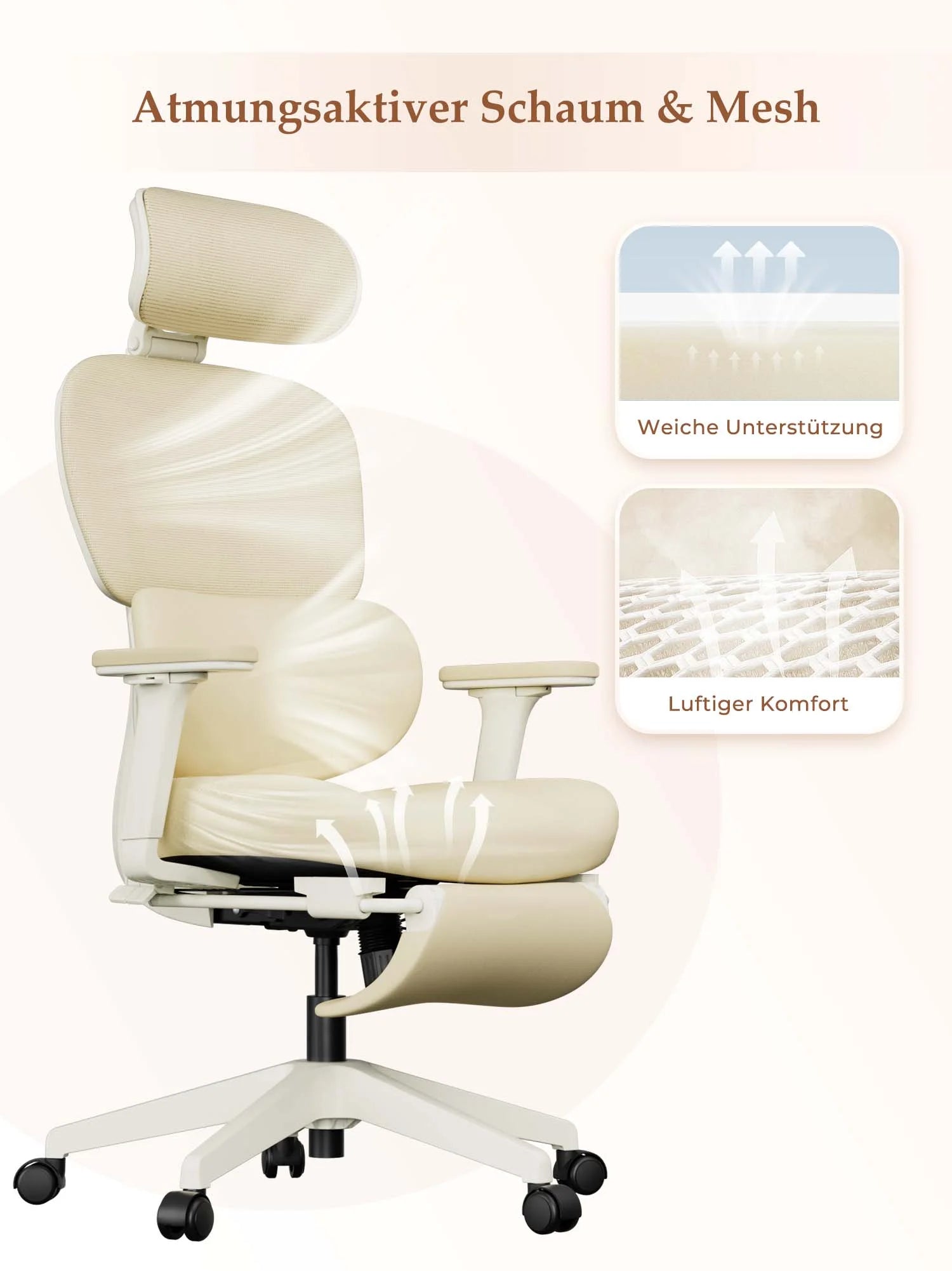 S3 Ergonomischer Bürostuhl mit buntem Design