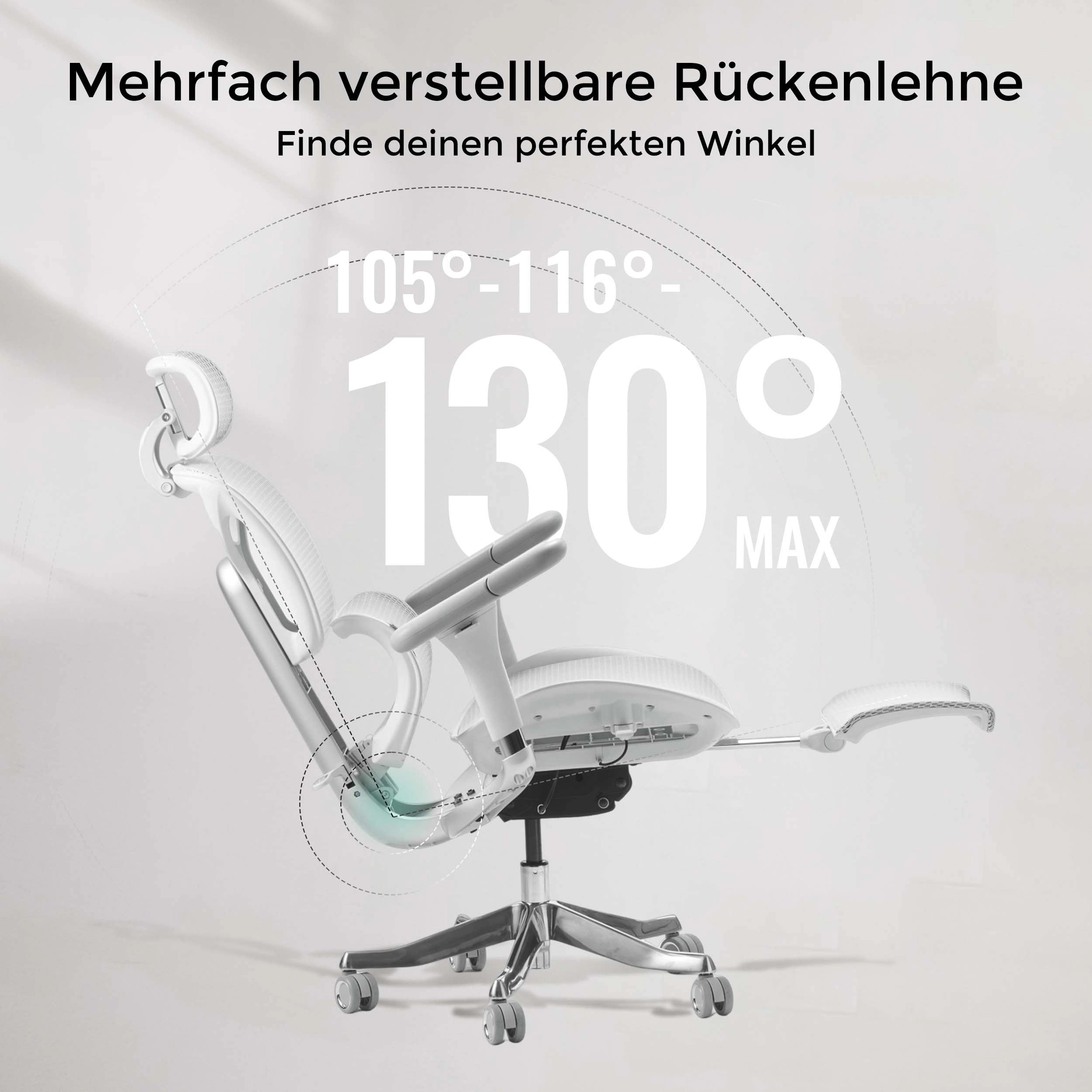 S9 Pro Ergonomischer Bürostuhl mit Ein-Tasten-Verstelluung