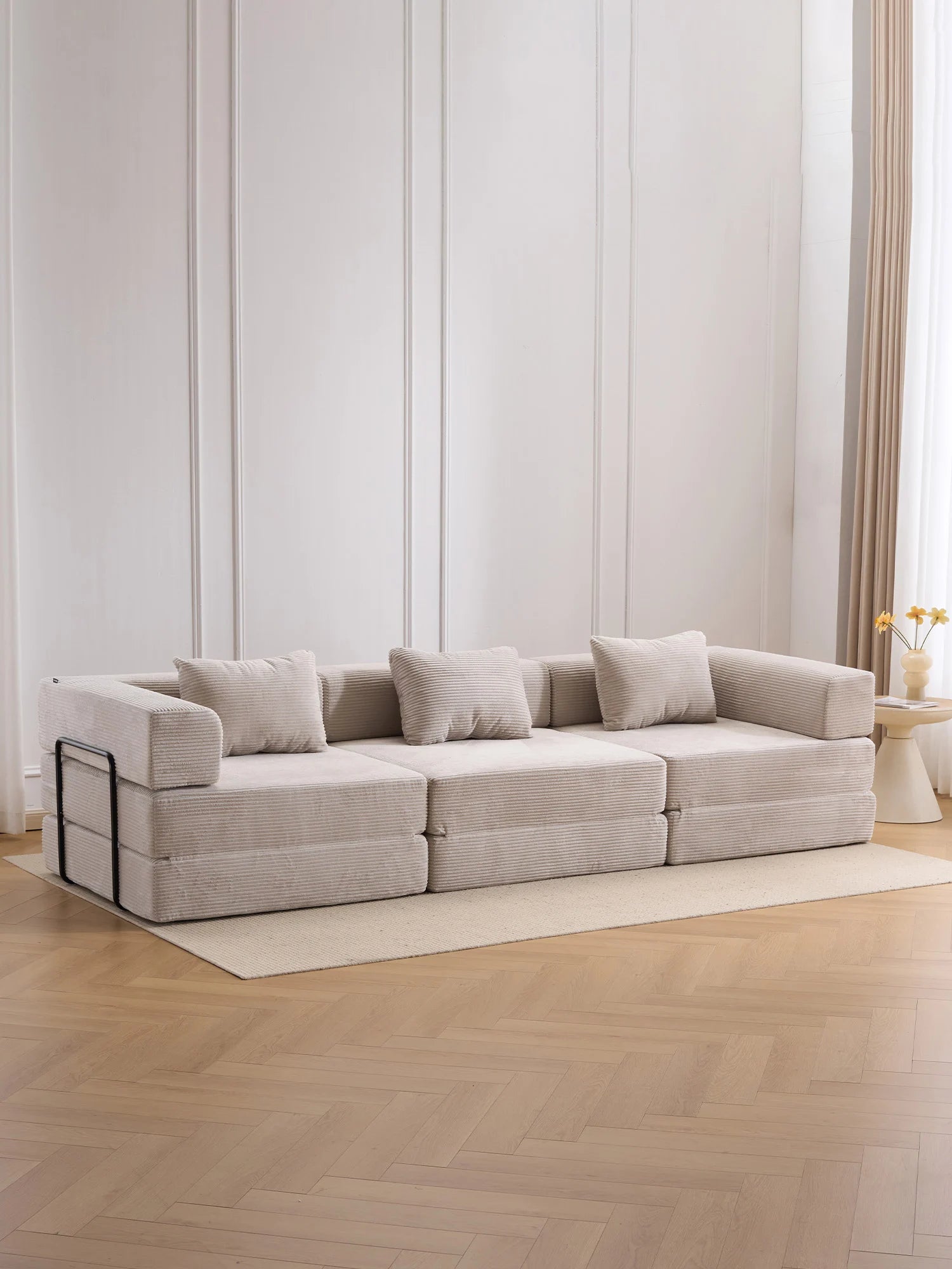 Atlas Modulares Sofa (3-Sitzer) mit Kompressionsdesign