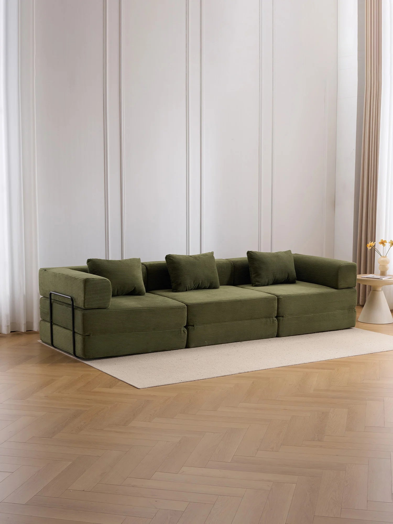 Atlas Modulares Sofa (3-Sitzer) mit Kompressionsdesign