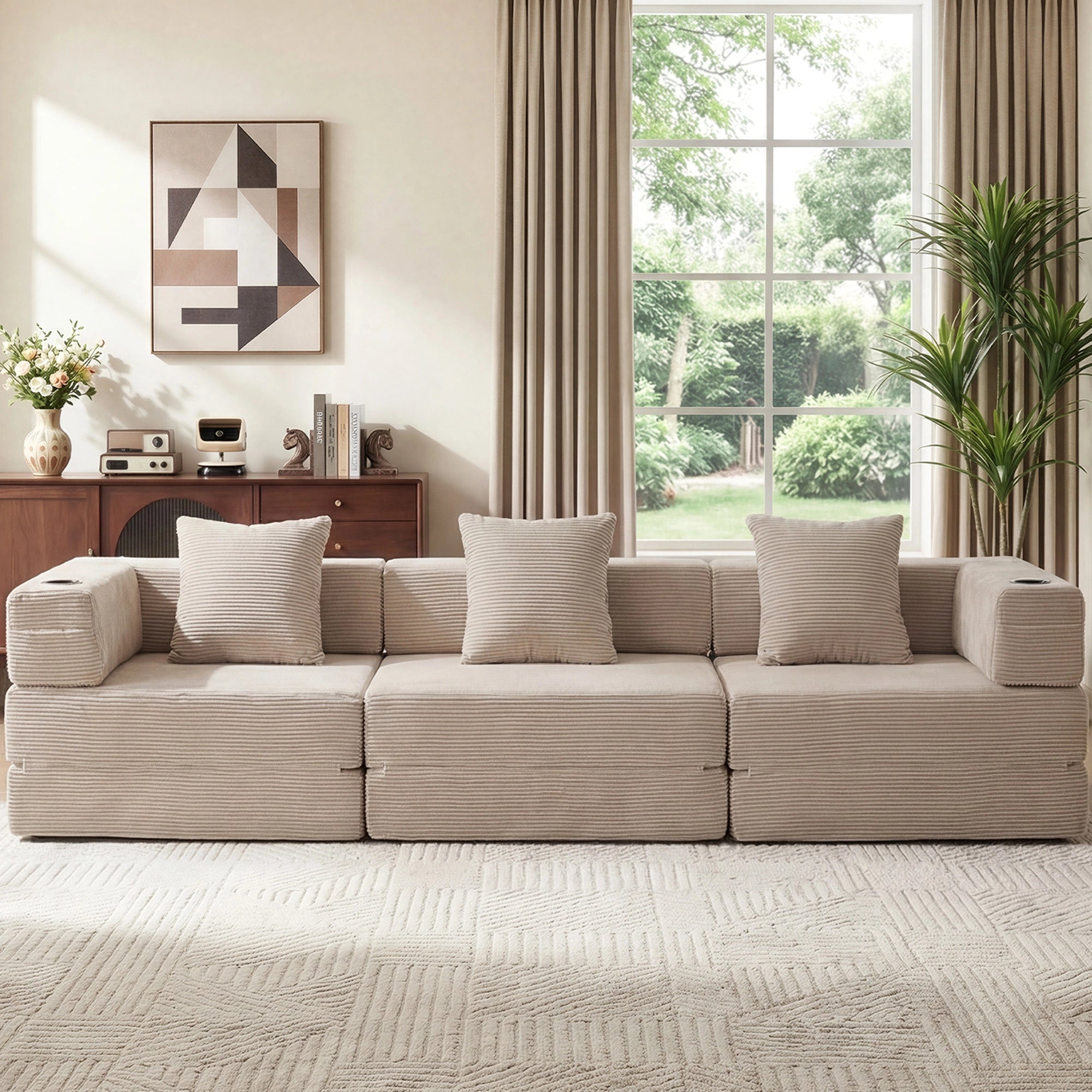 Atlas 3-Sitzer Komprimiertes Modulares Sofa