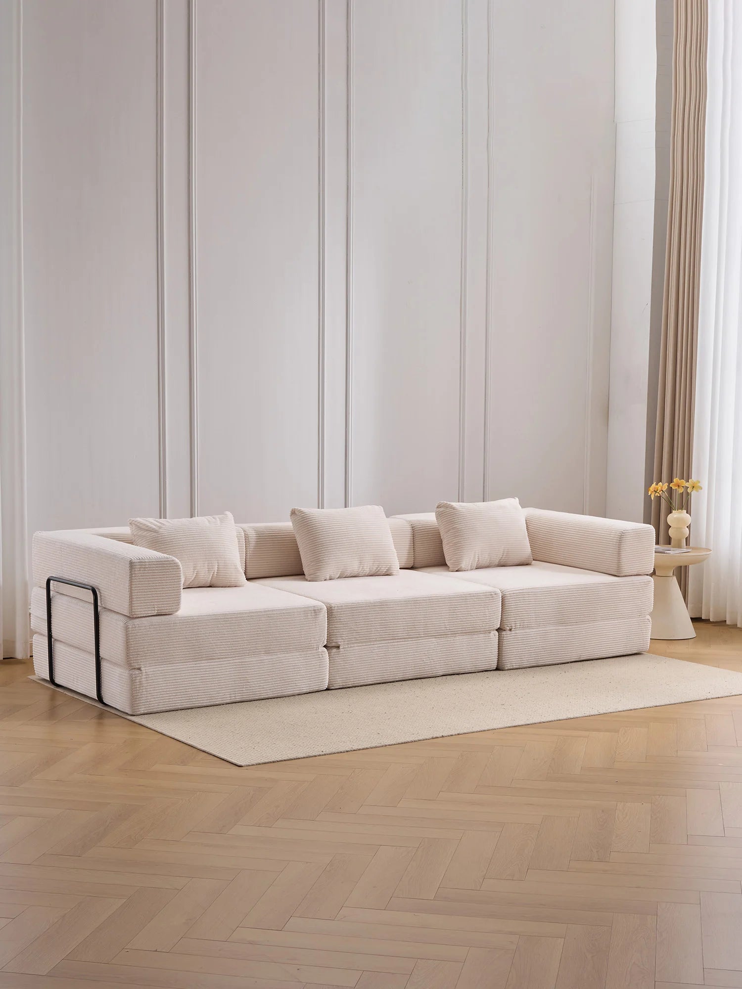 Atlas Modulares Sofa (3-Sitzer) mit Kompressionsdesign