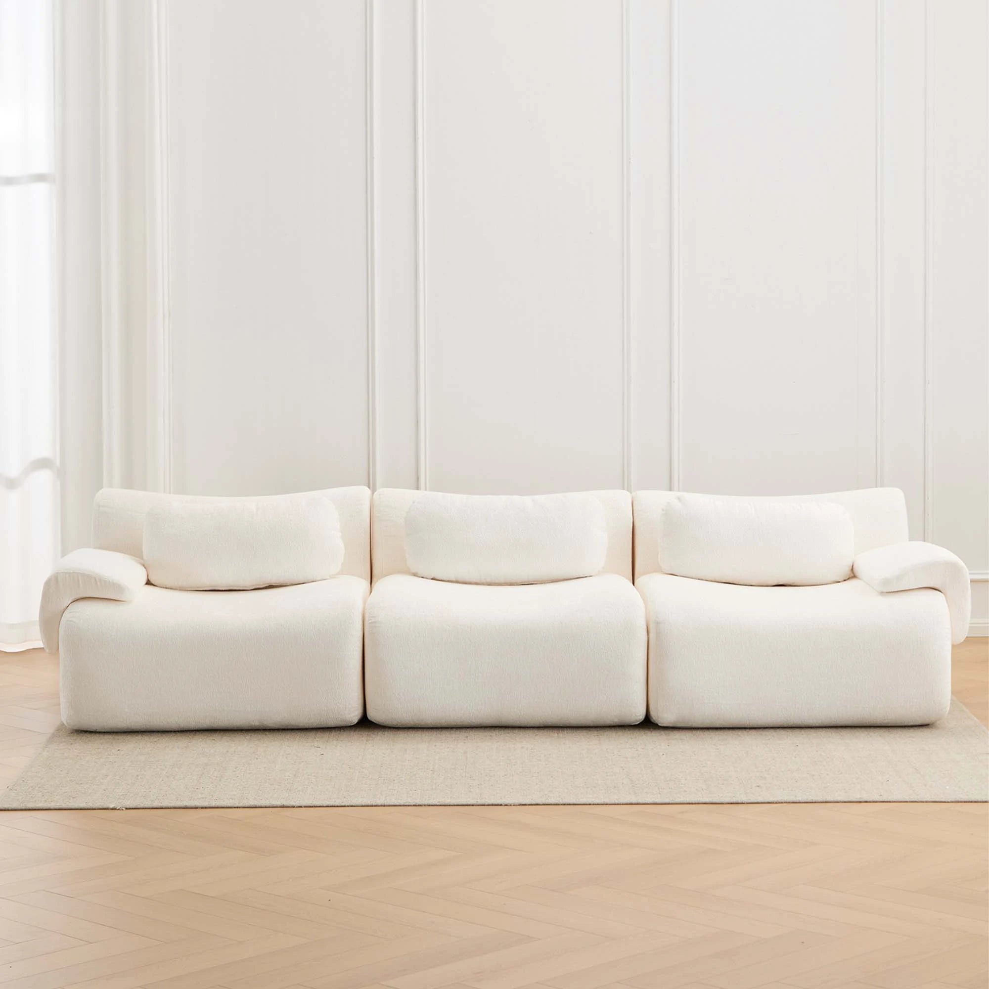 Nephele 3-Sitzer Komprimiertes Sofa mit Wellenform-Design