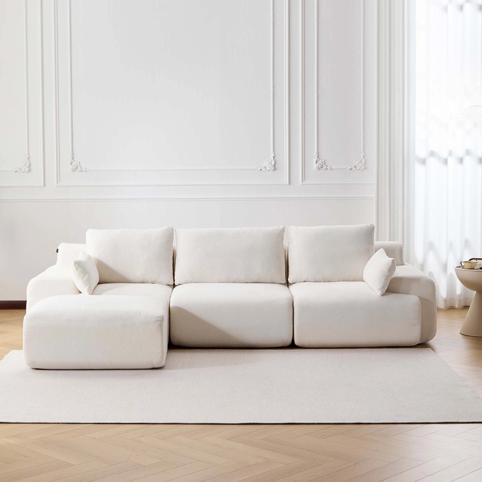 Zeus 3-Sitzer Komprimiertes Sofa mit Hocker