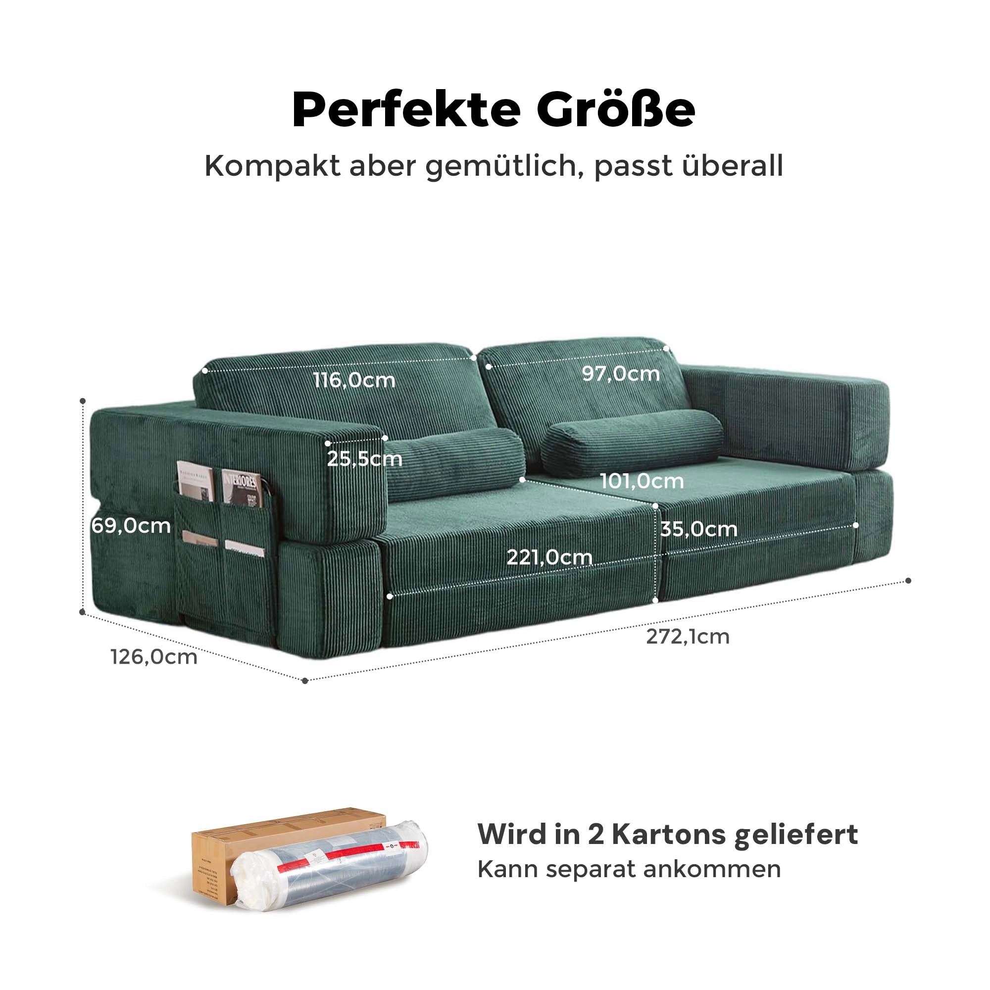 Proteus Spielplatz-Komprimiertes Modulares Sofa