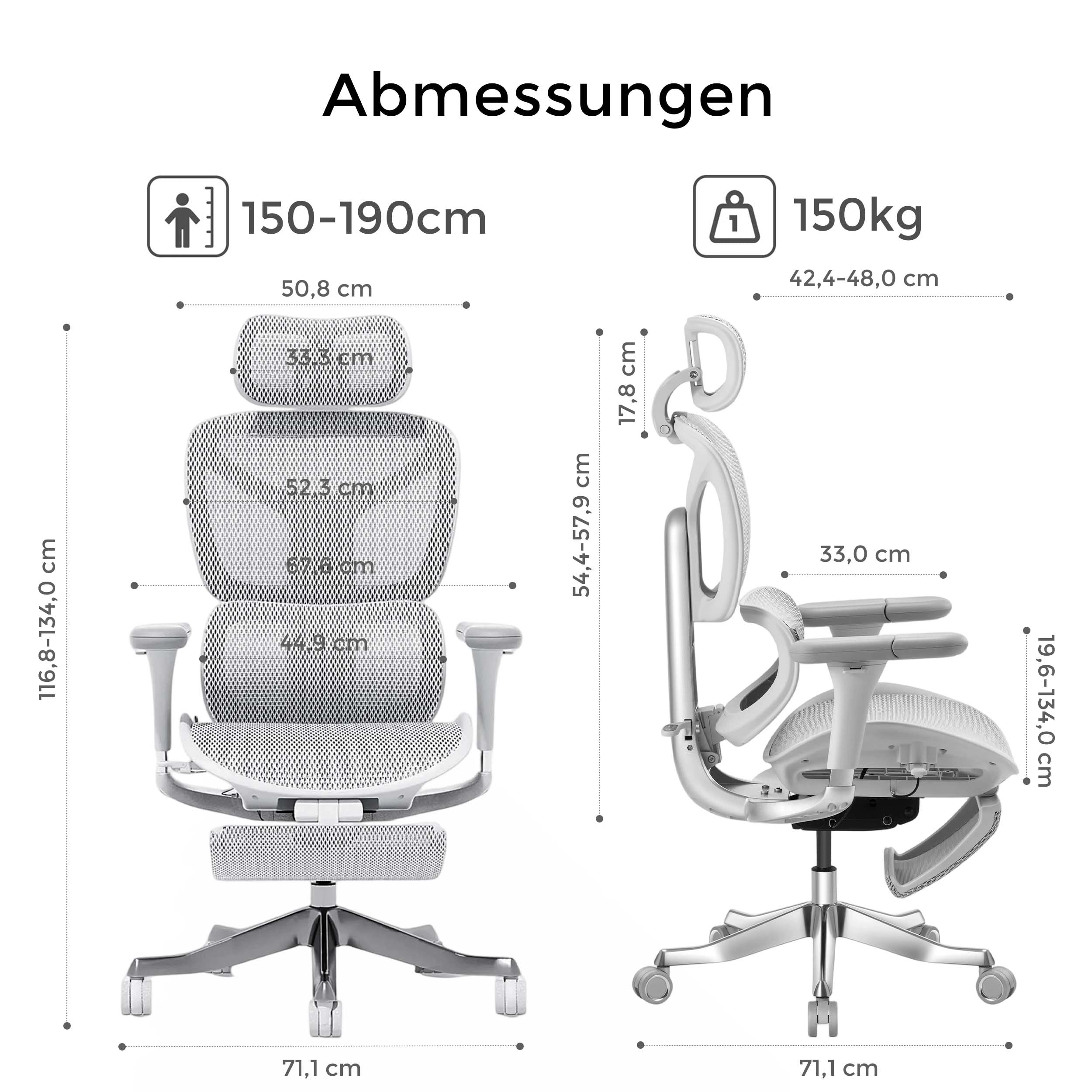 S9 Pro Ergonomischer Bürostuhl mit Ein-Tasten-Verstelluung