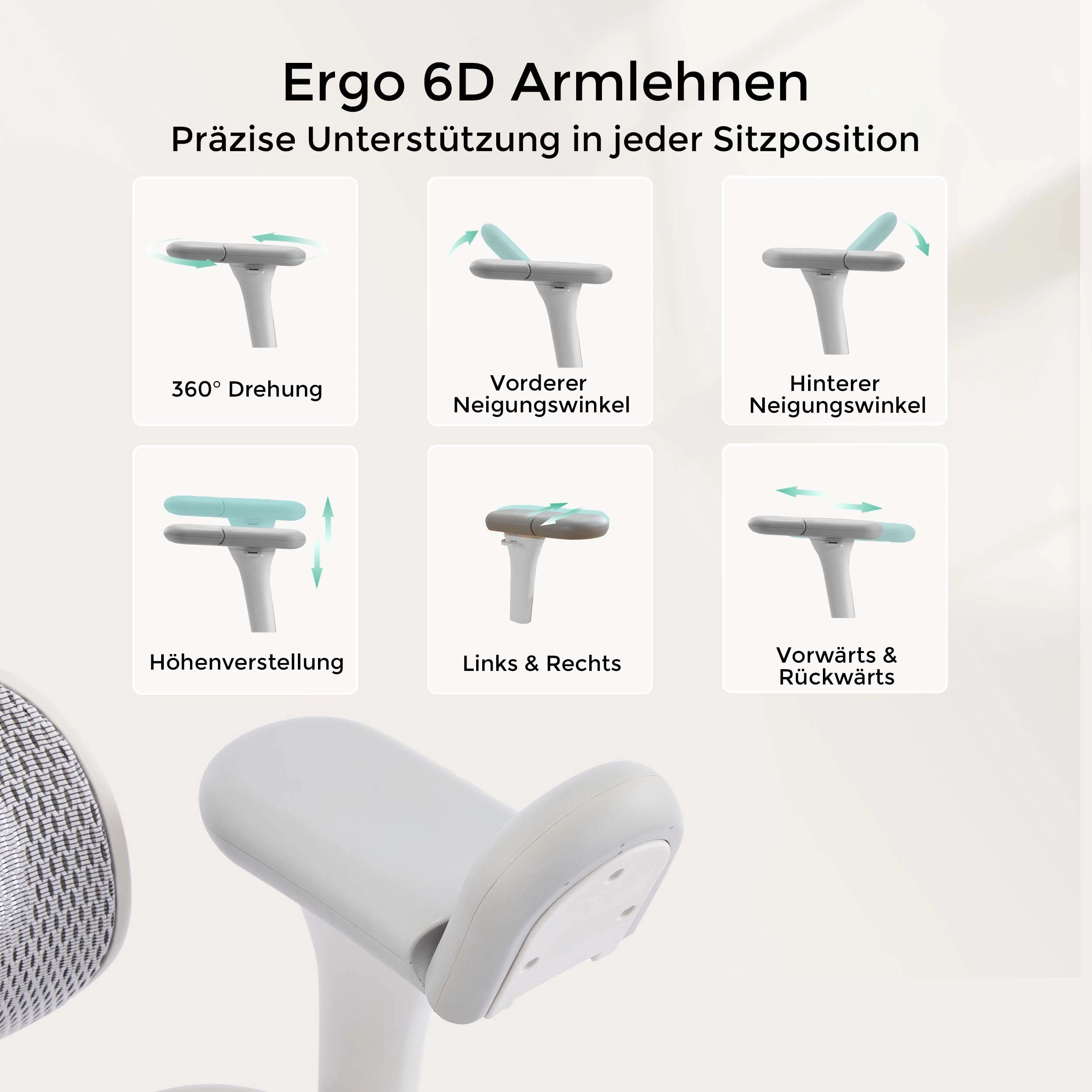 S9 Pro Ergonomischer Bürostuhl mit Ein-Tasten-Verstelluung